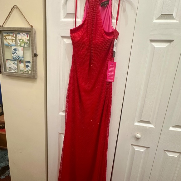 Betsy & Adam: Halter Neck Sheath Gown - Picture 4 of 6